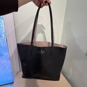 Kate Spade Ava Reversible Tote Bag – Black / Beige – Lightweight